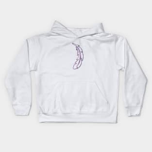 Galaxy Feather | Purple + Pink Feather | Watercolor Galaxy Feather Kids Hoodie